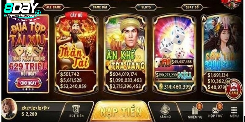 Thương hiệu cung cấp hàng trăm tựa game nổ hũ hấp dẫn với nhiều chủ đề