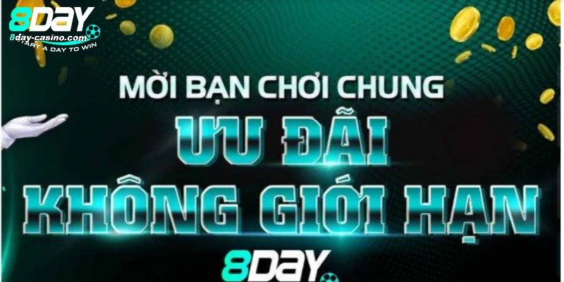 Khuyến mãi nhà cái 8Day khi chia sẻ đến bạn bè